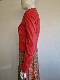 DNA biker jasje. Maat 5, Roze/leer.