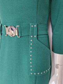 Caroline Biss jurk. Maat 38. Groen/studs.