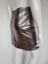 Marc Cain rok. Maat 4, Zilver/lamsleer.