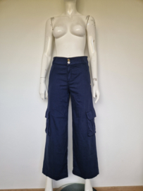 Nenette Milano cargo broek | Maat 36/38 | Donkerblauw |