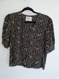 Leon & Harper blouse. Maat 36, Zwart/print.