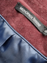 Monoprix Femme blazer. Maat 36/38, Wijnrood/fluweel.
