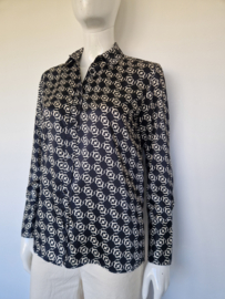 Sandro Paris blouse. Maat 1, Zwart/kettingprint.
