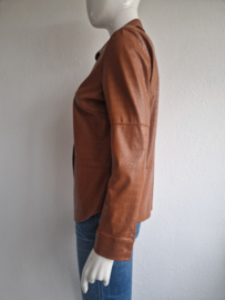 Studio Anneloes blouse. Maat L. Karamel/ imitatieleer.