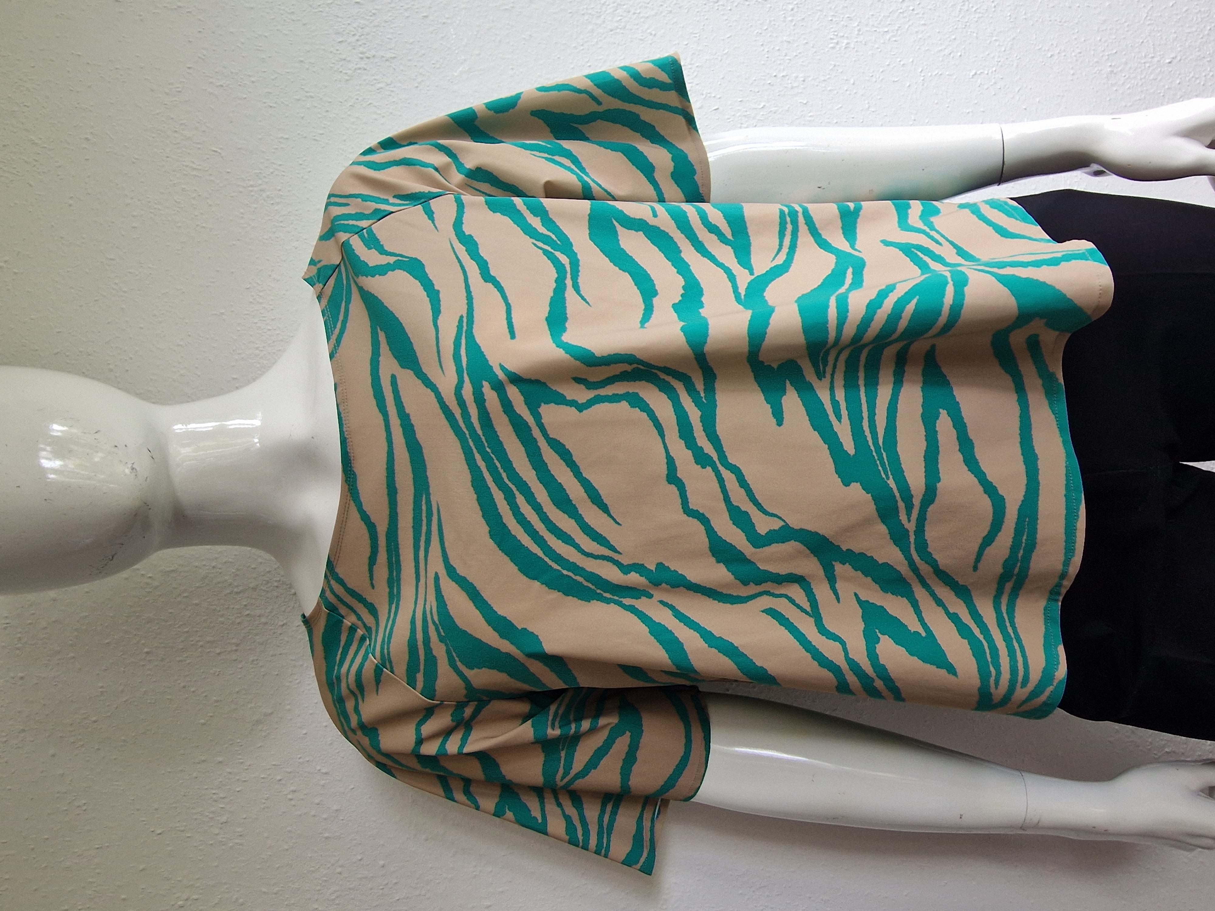 Studio Anneloes Moreen Tiger top. Maat 42, Beige/mintgroen.
