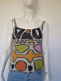 Top en vest. Maat 38. All over print.