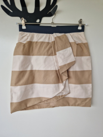 COS rok met vaste omslag. Mt. 38, Beige/camel/gestreept.