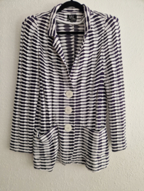 ML Collections blazer Wave. Maat 36. Marine/wit.