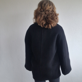 COS double breasted jas. Maat M. Zwart/wol.