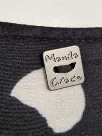 Manila Grace top. Maat 38/40, Zwart/off white