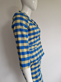 Zilch pak. Maat L/XL. Blauw/geel geruit.