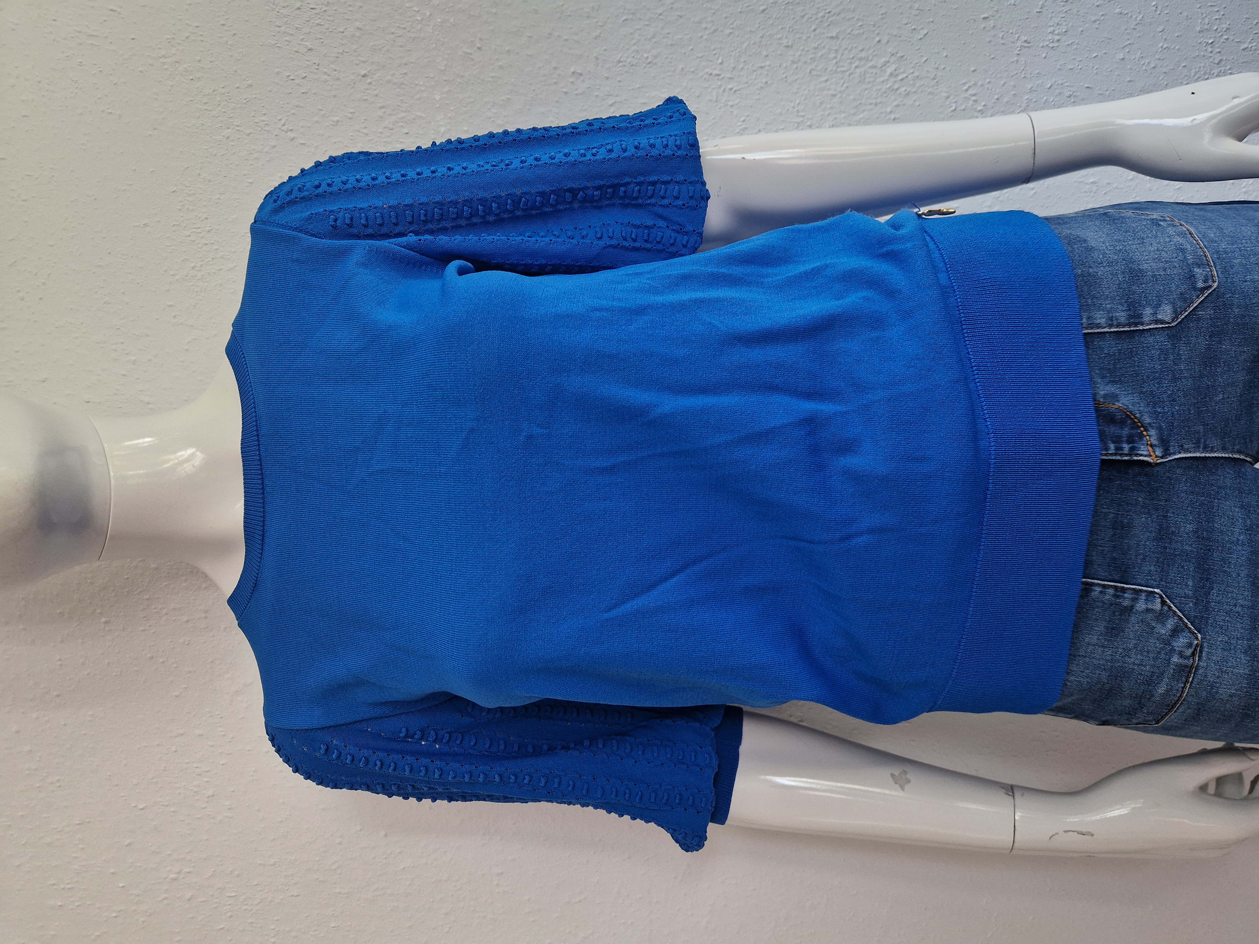 Juffrouw Jansen pullover Tanda. Maat S. Korenblauw.
