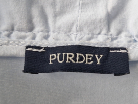 Purdey blouse met roezels. Maat 38, Lichtblauw.