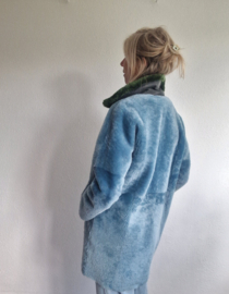 Werner Christ lamsvachtjas | Maat 38 | Blauw/groen |