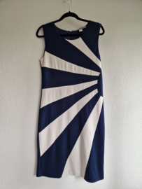 Ashley Brooke jurk. Maat 38/40, Blauw/crème gestreept.