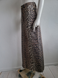 Ganni denim maxi rok. Maat 40. Luipaardprint