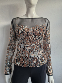 Ronald Kolk top. Maat 36, Zwart/lovers/handgemaakt.