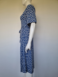 Juffrouw Jansen overslagjurk. Maat S. Blauw