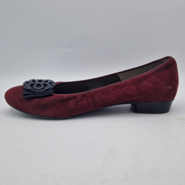 Luftpolster ballerina's. Maat 40, Wijnrood/suede.