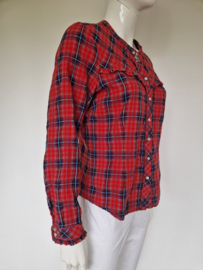 King Louie blouse. Maat 42, Rood/tartan ruit.