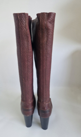 Shabbies Amsterdam hoge leren laarzen | Maat 41 | Bruin |