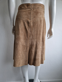 Claudia Sträter rok. Maat 42, Camel/ suède.