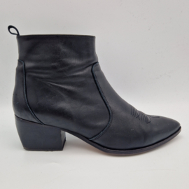 CTWLK leren western enkellaarsjes. Maat 41. Zwart