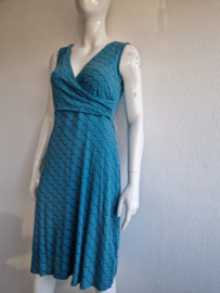 Lily & Me zomerjurk. Maat 10,Turquoise/print.
