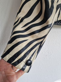 Dija leren damesjasje |Maat 36 | Zebraprint |