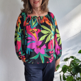 Joseph Ribkoff blouse | Maat 40 | Tropische bloemenprint |