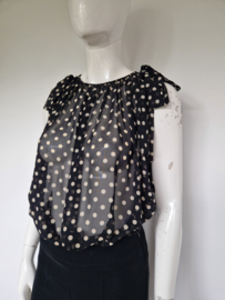 Elisabetta Franchi bodysuit. IT. maat 46, Zwart/polkadots