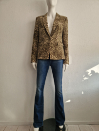 Marc Aurel blazer. Maat 42, Groen/dierenprint.