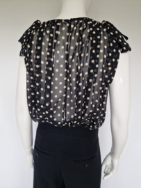 Elisabetta Franchi bodysuit. IT. maat 46, Zwart/polkadots