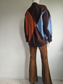 COS vest. Maat M. Bruin/oranje/wol.