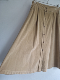 Rosso35  A-lijn rok. Maat 40, Corduroy/ Camel.