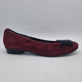 Luftpolster ballerina's. Maat 40, Wijnrood/suede.
