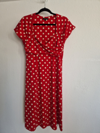 King Louie jurk. Maat L. Rood/polkadots.