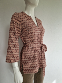 Summum top/tuniek. Maat M. Roze/print.