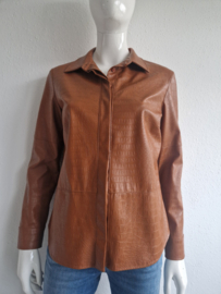 Studio Anneloes blouse. Maat L. Karamel/ imitatieleer.