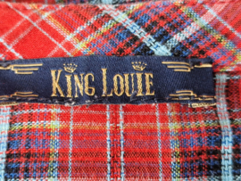 King Louie blouse. Maat 42, Rood/tartan ruit.