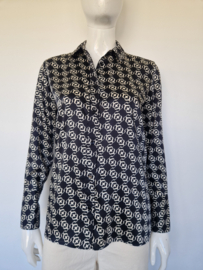 Sandro Paris blouse. Maat 1, Zwart/kettingprint.