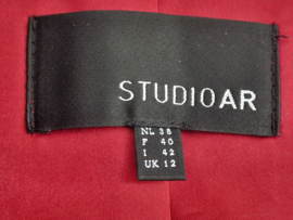 Studio AR bikerjack Kendall. Maat 38, Rood/leer.