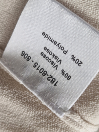 Claudia Sträter top met V-hals. Maat 40, Beige/lovers.