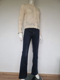 Sissy Boy vest | Maat M | Crème | Ajourgebreid |
