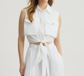 Lui Jo Cropped blouse. Maat 36, Wit