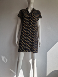 Nice Things zomerjurk. Maat 38, Donkerblauw/print.
