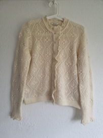 Sissy Boy vest | Maat M | Crème | Ajourgebreid |