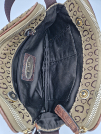 Guess crossbody tas. Bruin/textiel