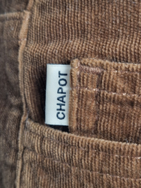 Fabienne Chapot flared pantalon. Maat 30/32, Bruin/rib.