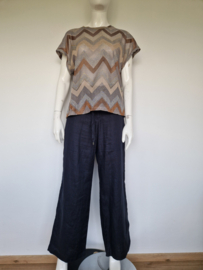 Summum zigzag top met lurex glans. Maat L